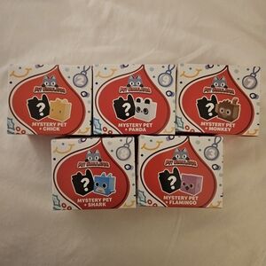 Lot Of 5 Mcdonald's Pet Simulator Happy meal Chick Panda Flamingo Shark Monkey